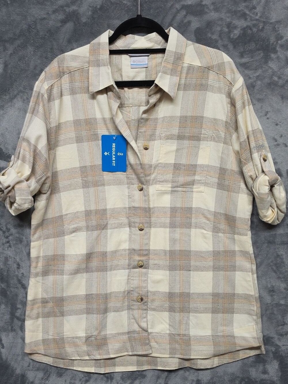 Columbia Holly Hideway Flannel Button-Down Shirt sz XL